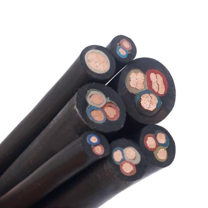 Irradiated rubber sheathed cable, rubber cable